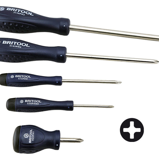 5Pc Phillips Screwdriver Set - Britool Hallmark