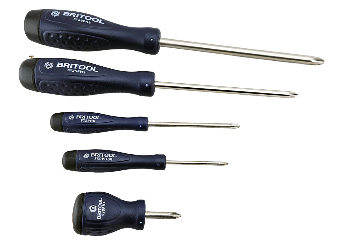 5Pc Phillips Screwdriver Set - Britool Hallmark - image 2