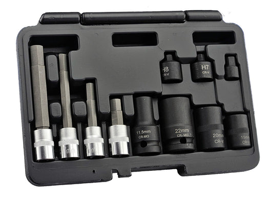 Brake Caliper Socket And Tool Kit - 11 Pieces