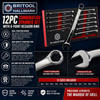 12PC Combination Spanner Set with 6-Point Hexagon Ring by Britool Hallmark - image 2