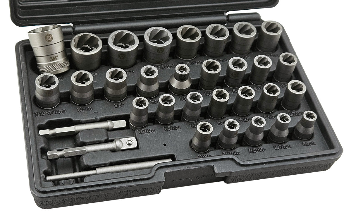 32pc Socket Extractor Set for Removing Damaged Nuts - Britool Hallmark - image 4