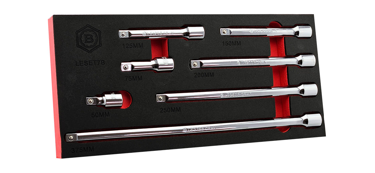 7Pc Fixed Extension Bar Set, 1/2" Drive - Britool Hallmark - image 2