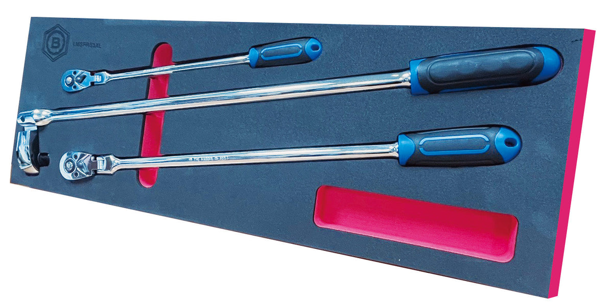XL Flexi Head Ratchet Wrench Set 1/4", 3/8" & 1/2" - Britool Hallmark - image 7