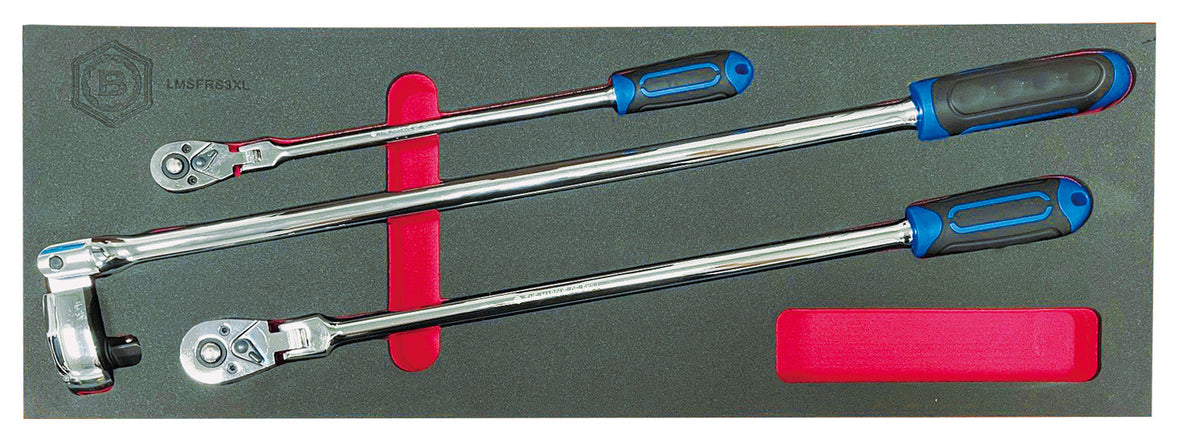 XL Flexi Head Ratchet Wrench Set 1/4", 3/8" & 1/2" - Britool Hallmark - image 5