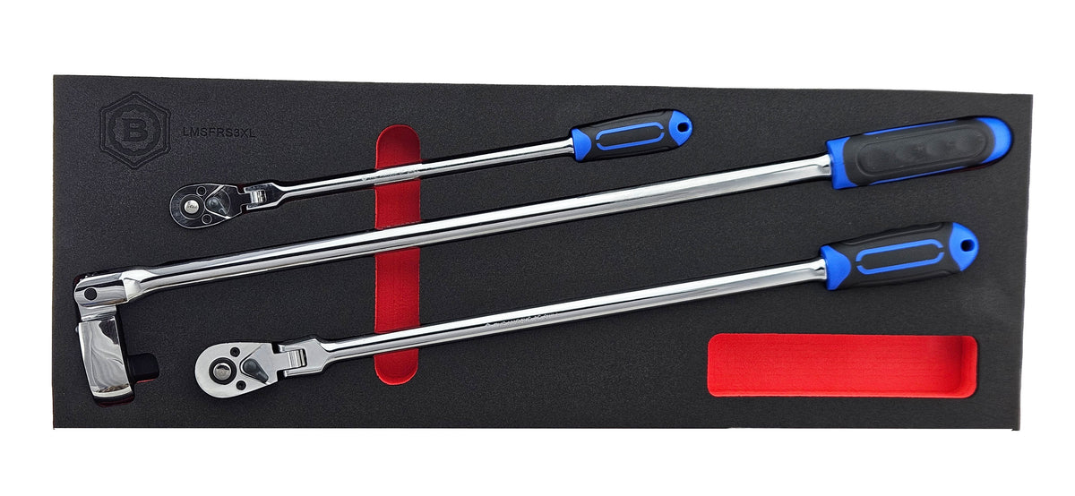 XL Flexi Head Ratchet Wrench Set 1/4", 3/8" & 1/2" - Britool Hallmark - image 6
