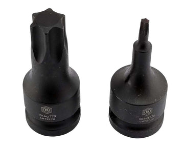 Torx / Star Impact Driver Bits, 1/2" Drive From Britool Hallmark