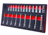 22Pc 3/8" Standard Hex & Long Ball-End Hex / Allen Key Bit Socket Set From Britool Hallmark - image 3