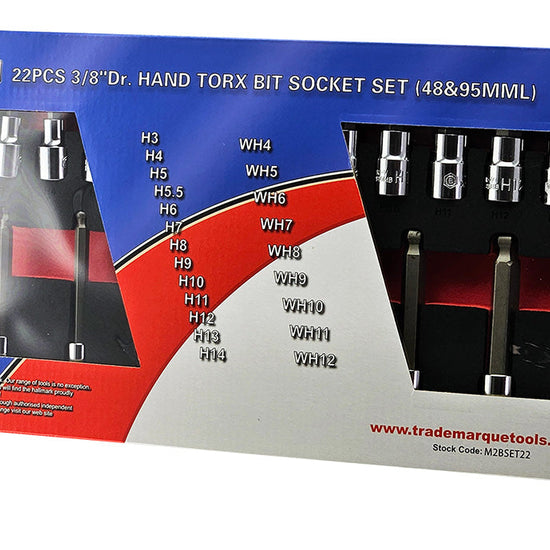 22Pc 3/8" Standard Hex & Long Ball-End Hex / Allen Key Bit Socket Set From Britool Hallmark - image 5
