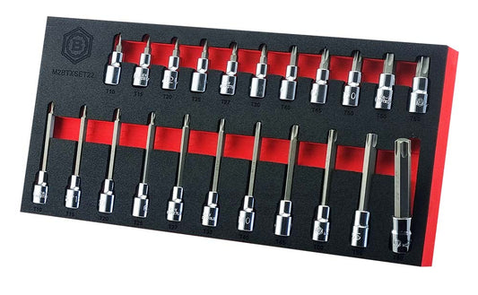 Britool 22pc Torx Bit Socket Set + 22pc Hex & Ball-end Hex Set - image 2