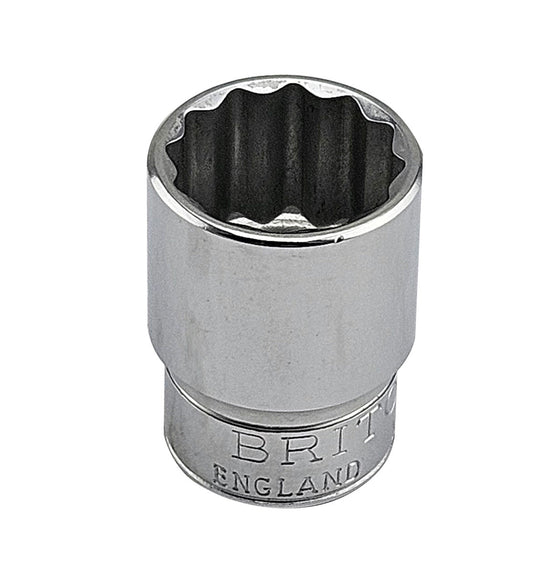 Britool England 3/8" Drive Metric 12-Point Sockets, Sizes 7-22mm - image 2