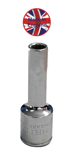Britool England Metric Deep 3/8" Drive 12-Point Socket Range, Sizes 9-19mm - image 2