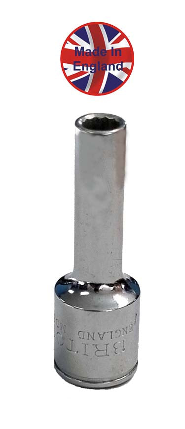 Britool England Metric Deep 3/8" Drive 12-Point Socket Range, Sizes 9-19mm - image 2