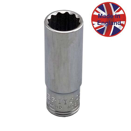 Britool England 3/8" Drive Af Deep 12-Point Socket Range, Sizes 1/4" - 3/4" - image 4