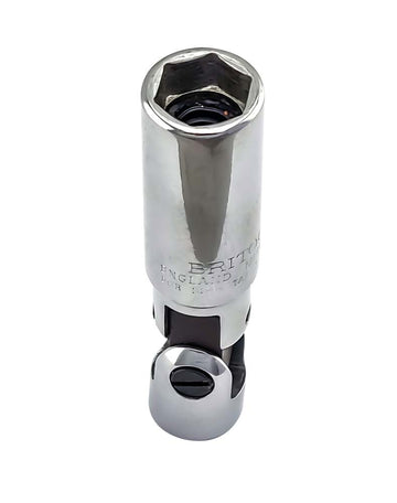 Britool England 3/8" Drive Af 5/8" Flexible Spark Plug Socket, Length 83.5mm