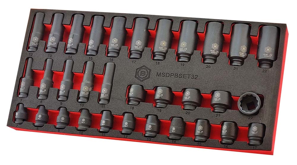 25Pc 1/2" 12-Point Impact Socket Set + FREE 3/8" Set | Britool Hallmark - image 4