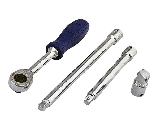 1/4" Drive Clutch Ratchet, Extensions & Socket Adaptor From Britool Hallmark