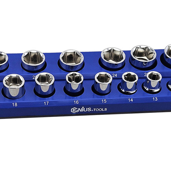 Britool Hallmark 1/2" Drive Socket Set (6-Point) in Magnetic Holder 10-27mm
