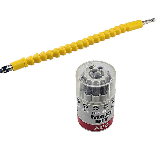 300mm Flexible Bit Adaptor Extension with Bit Set