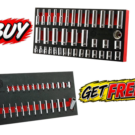 Britool 1/4" & 3/8" Dr. Standard & Deep Socket Sets (12 Point) 4-24mm