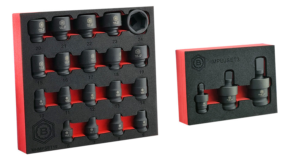 Britool 3/8" Dr. Standard Impact Socket Set + FREE Impact UJ Set - image 2