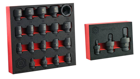 Britool 3/8" Dr. Standard Impact Socket Set + FREE Impact UJ Set - image 2