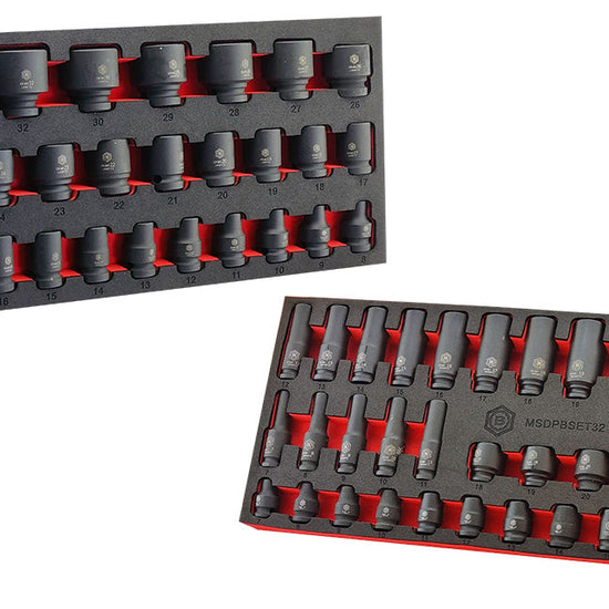 25Pc 1/2" 12-Point Impact Socket Set + FREE 3/8" Set | Britool Hallmark - image 2