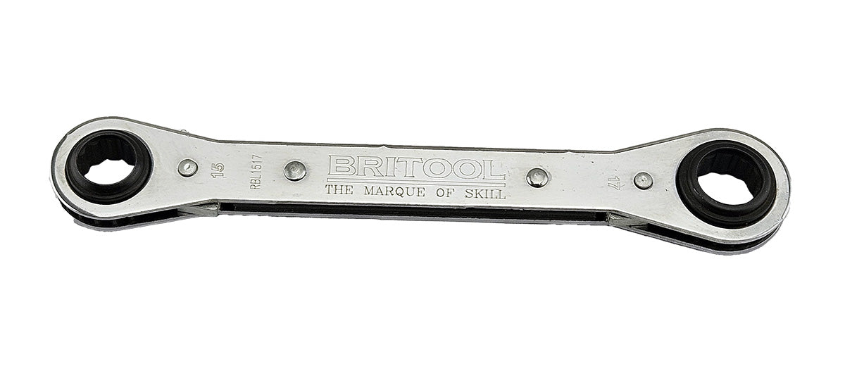 Britool Metric Latch-On Flat Ratcheting Ring Spanner Range - image 5