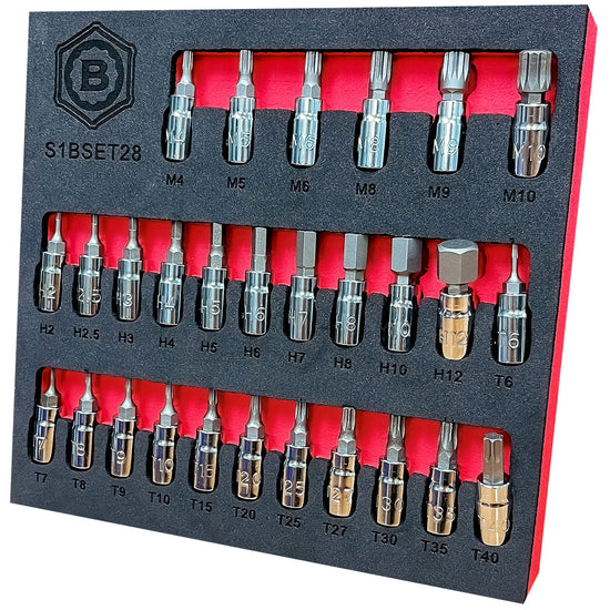 Hex, Torx And Spline Bit Socket Set- 28 Pieces, 1/4" Drive From Britool Hallmark - image 5