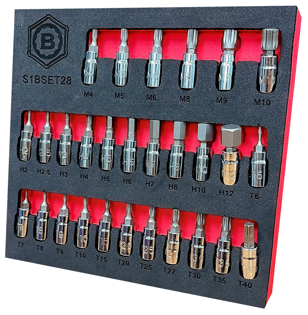Hex, Torx And Spline Bit Socket Set- 28 Pieces, 1/4" Drive From Britool Hallmark - image 5