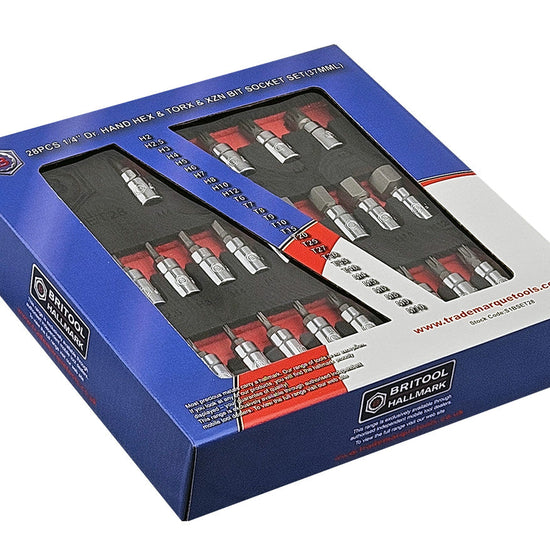 Hex, Torx And Spline Bit Socket Set- 28 Pieces, 1/4" Drive From Britool Hallmark - image 7