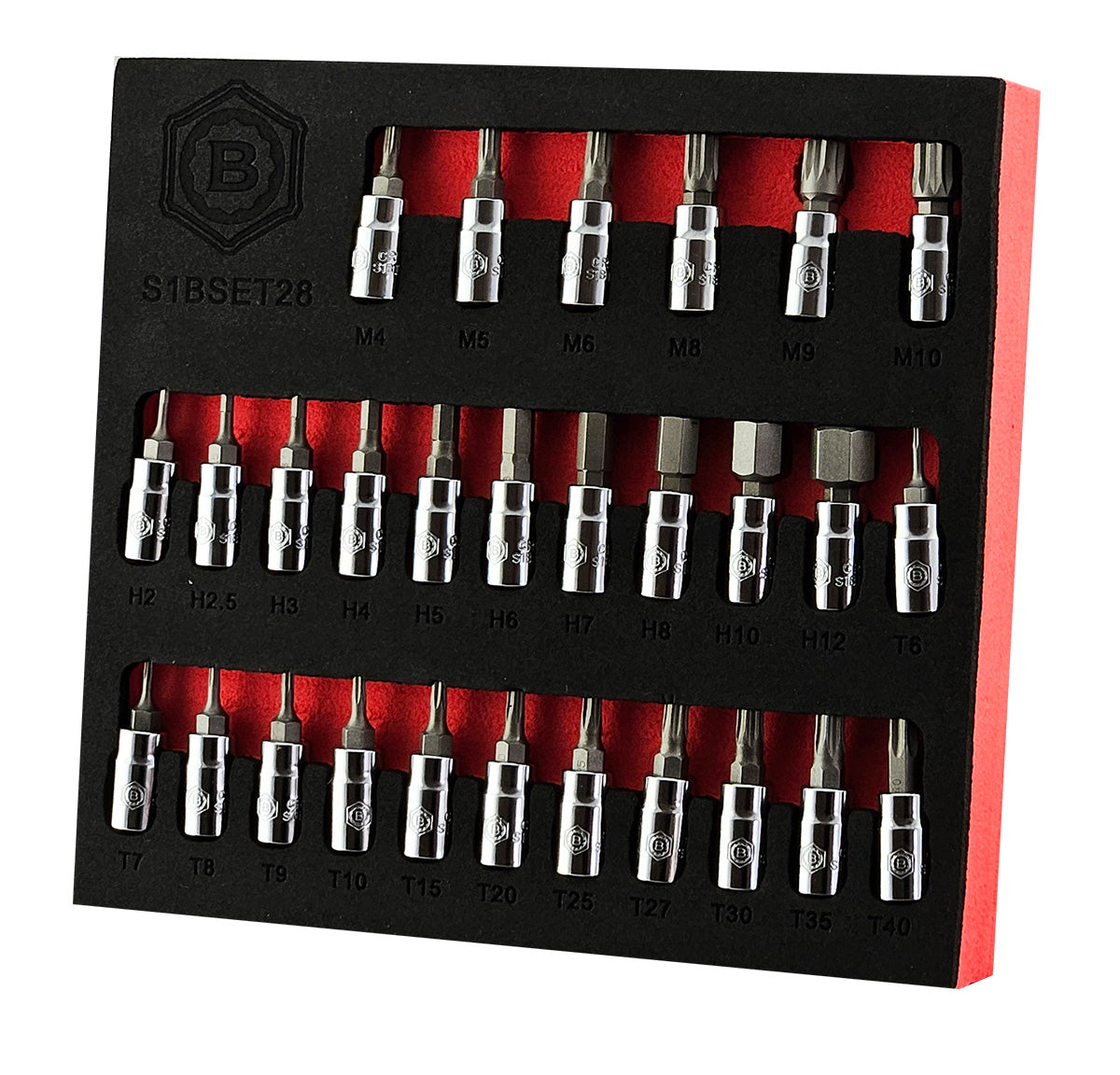 Hex, Torx And Spline Bit Socket Set- 28 Pieces, 1/4" Drive From Britool Hallmark - image 4