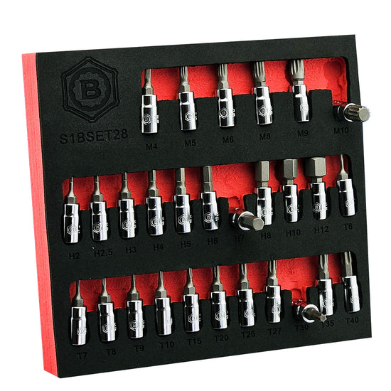 Hex, Torx And Spline Bit Socket Set- 28 Pieces, 1/4" Drive From Britool Hallmark - image 3