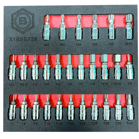 Hex, Torx And Spline Bit Socket Set- 28 Pieces, 1/4" Drive From Britool Hallmark - image 6