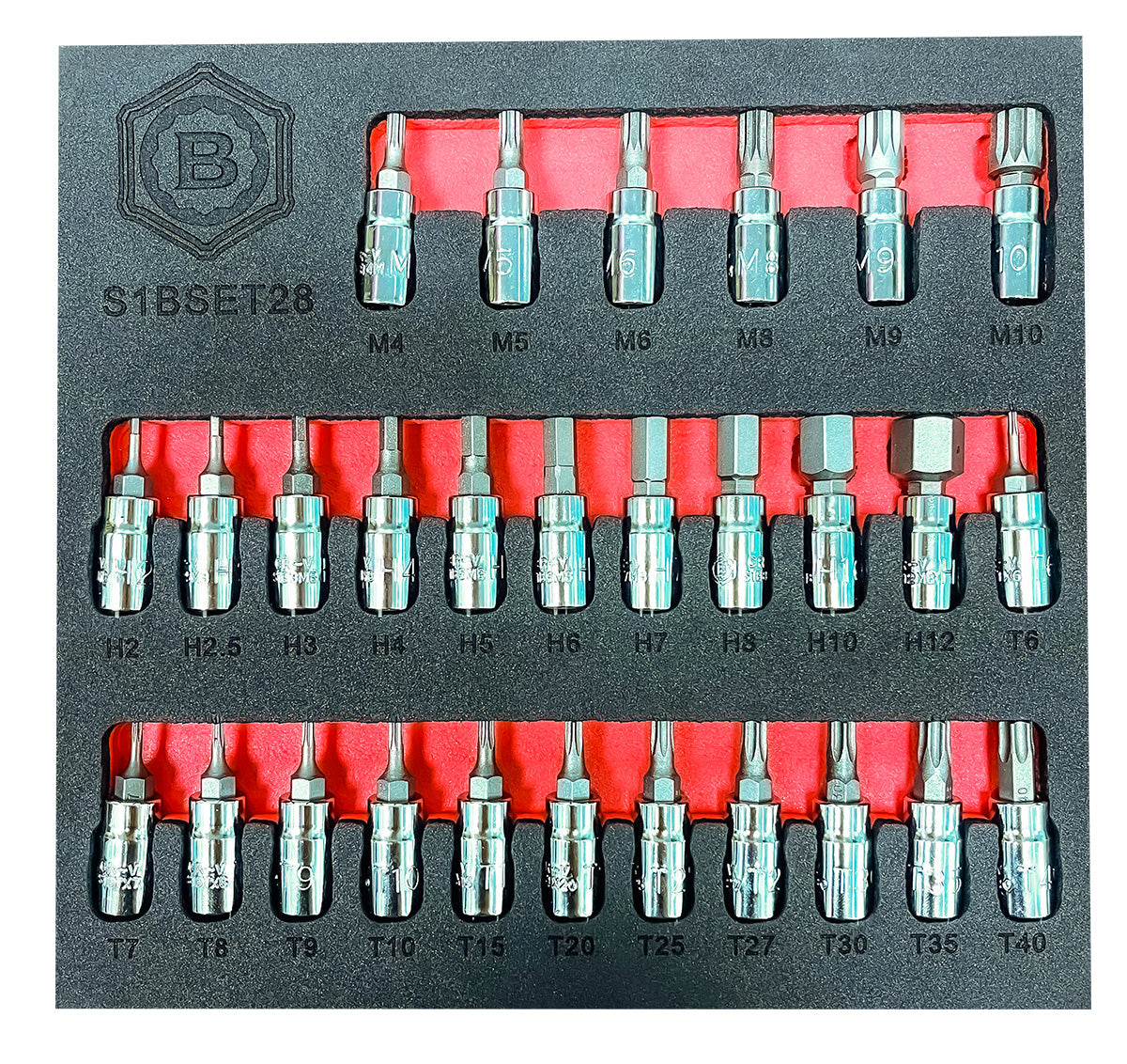 Hex, Torx And Spline Bit Socket Set- 28 Pieces, 1/4" Drive From Britool Hallmark - image 6