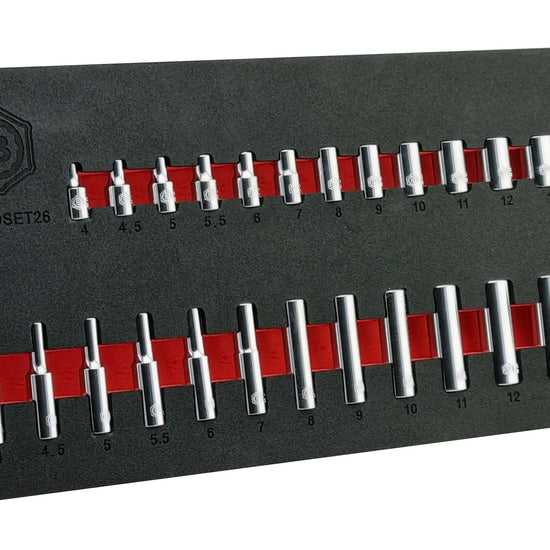 Britool 1/4" & 3/8" Dr. Standard & Deep Socket Sets (12 Point) 4-24mm - image 4