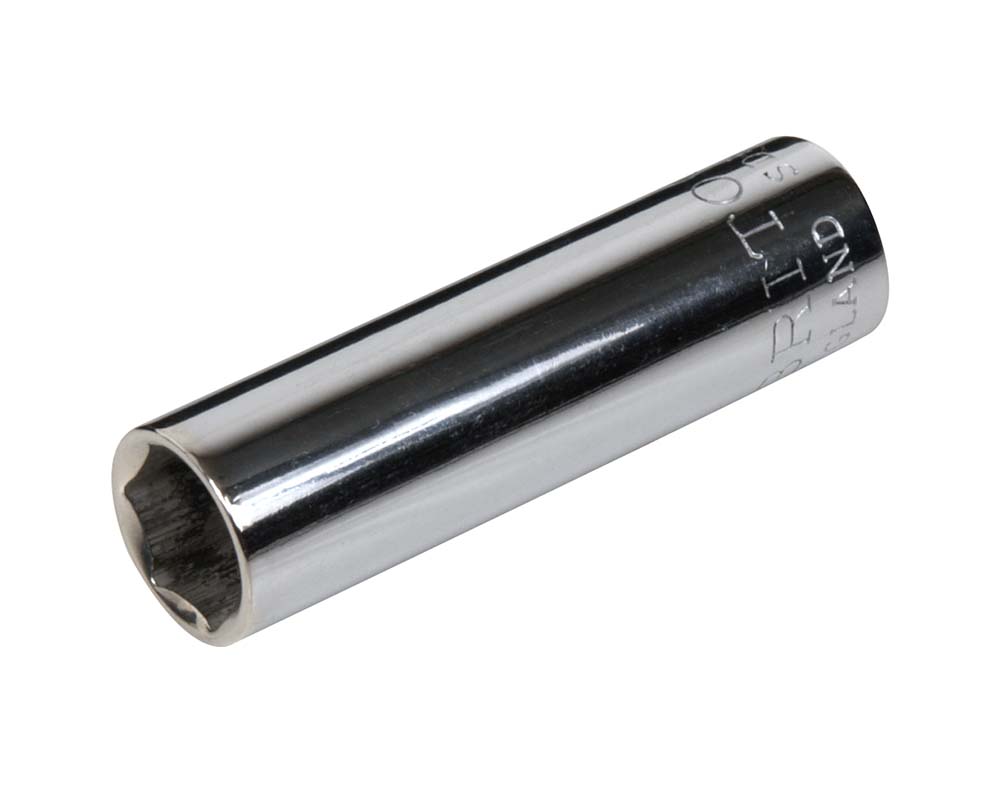 Britool England 1/4" Drive Metric Deep Hexagon 6-Point Socket Range, Sizes 4 - 14mm