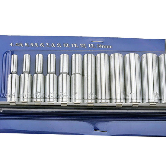 1/4" Drive Deep Socket Set (6-Point) 4-14mm From Britool Hallmark - image 2