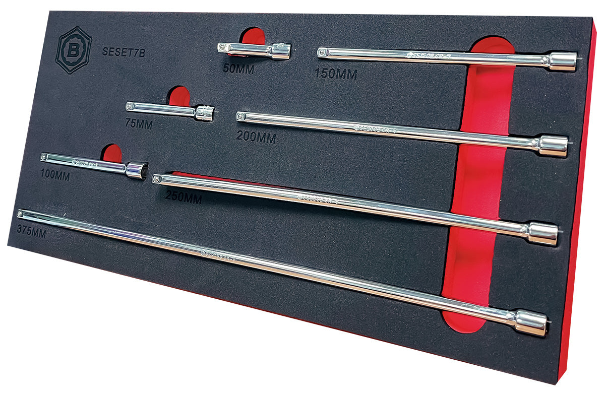 7Pc Fixed Extension Bar Set, 1/4" Drive, From Britool Hallmark - image 4