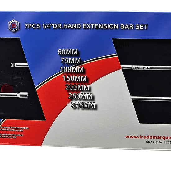 7Pc Fixed Extension Bar Set, 1/4" Drive, From Britool Hallmark - image 5