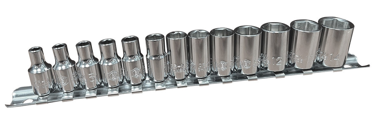 1/4" Drive Socket Set (6 Point) 4-14mm From Britool Hallmark - image 2