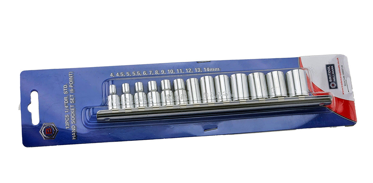 1/4" Drive Socket Set (6 Point) 4-14mm From Britool Hallmark - image 4