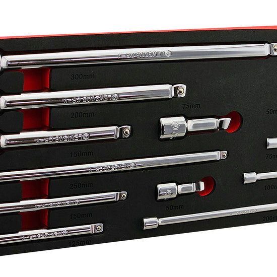 12Pc Wobble Extension Bar Set - 1/4", 3/8" & 1/2" Drive By Britool Hallmark - image 3