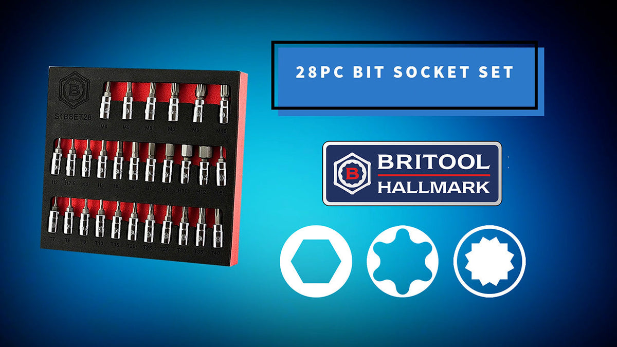 Hex, Torx And Spline Bit Socket Set- 28 Pieces, 1/4" Drive From Britool Hallmark - image 2