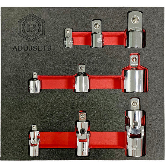 9pc Socket Adapter and Universal Joint (UJ) Set - Britool Hallmark - image 2