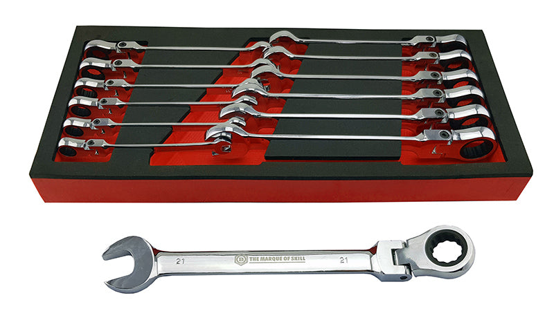 13pc Flexi Ratchet Spanner/Wrench Set 8-21mm - Britool Hallmark - image 2