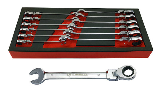 13pc Flexi Ratchet Spanner/Wrench Set 8-21mm - Britool Hallmark - image 2