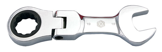 12PC Short Flexi Ratchet Spanner Set, Stubby Design 8-19mm by Britool Hallmark - image 3