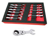 12PC Short Flexi Ratchet Spanner Set, Stubby Design 8-19mm by Britool Hallmark - image 4