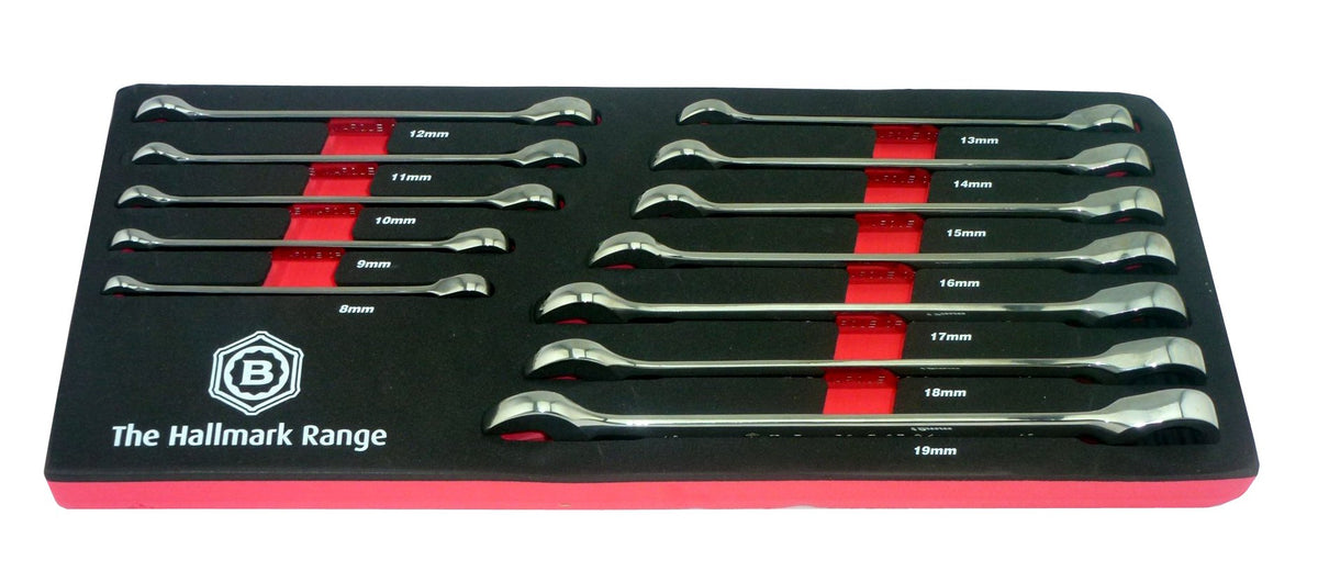 12pc Ratchet Spanner Set 8-19mm - Britool Hallmark - image 2