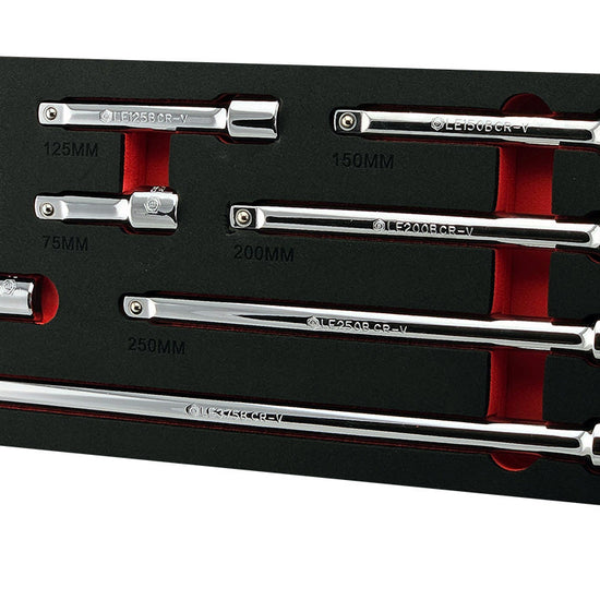 7Pc Fixed Extension Bar Set, 1/2" Drive - Britool Hallmark